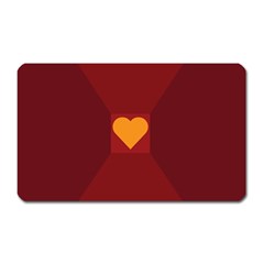 Heart Red Yellow Love Card Design Magnet (rectangular) by Nexatart