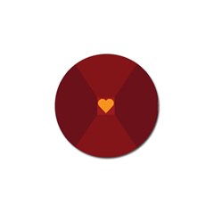 Heart Red Yellow Love Card Design Golf Ball Marker by Nexatart