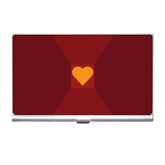 Heart Red Yellow Love Card Design Business Card Holders by Nexatart