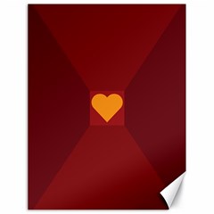 Heart Red Yellow Love Card Design Canvas 18  X 24   by Nexatart