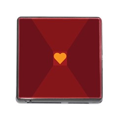 Heart Red Yellow Love Card Design Memory Card Reader (square) by Nexatart