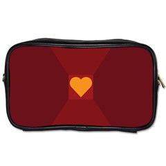 Heart Red Yellow Love Card Design Toiletries Bags 2-side by Nexatart