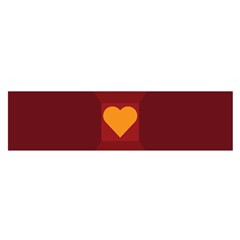 Heart Red Yellow Love Card Design Satin Scarf (oblong)