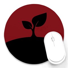 Plant Last Plant Red Nature Last Round Mousepads by Nexatart