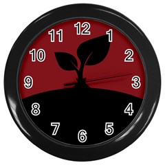 Plant Last Plant Red Nature Last Wall Clocks (black)