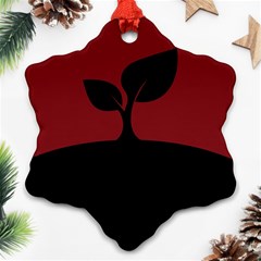 Plant Last Plant Red Nature Last Ornament (snowflake) by Nexatart