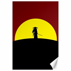 Samurai Warrior Japanese Sword Canvas 24  X 36 