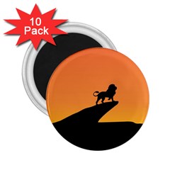 Lion Sunset Wildlife Animals King 2 25  Magnets (10 Pack)  by Nexatart