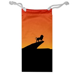 Lion Sunset Wildlife Animals King Jewelry Bag by Nexatart