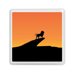 Lion Sunset Wildlife Animals King Memory Card Reader (square)  by Nexatart