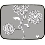 Flower Heart Plant Symbol Love Fleece Blanket (Mini) 35 x27  Blanket