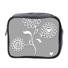 Flower Heart Plant Symbol Love Mini Toiletries Bag 2-side by Nexatart