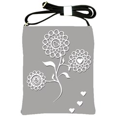 Flower Heart Plant Symbol Love Shoulder Sling Bags by Nexatart