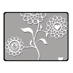 Flower Heart Plant Symbol Love Fleece Blanket (small) by Nexatart