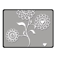 Flower Heart Plant Symbol Love Double Sided Fleece Blanket (small)  by Nexatart