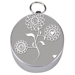 Flower Heart Plant Symbol Love Silver Compasses by Nexatart