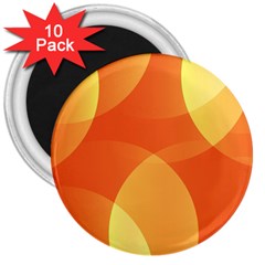 Abstract Orange Yellow Red Color 3  Magnets (10 Pack)  by Nexatart