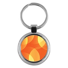 Abstract Orange Yellow Red Color Key Chains (round)  by Nexatart