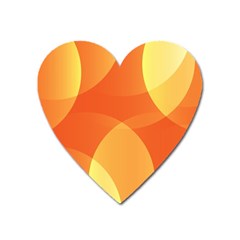 Abstract Orange Yellow Red Color Heart Magnet by Nexatart