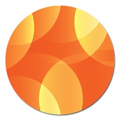 Abstract Orange Yellow Red Color Magnet 5  (round) by Nexatart