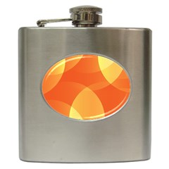 Abstract Orange Yellow Red Color Hip Flask (6 Oz) by Nexatart