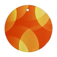 Abstract Orange Yellow Red Color Round Ornament (two Sides) by Nexatart