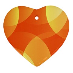 Abstract Orange Yellow Red Color Heart Ornament (two Sides) by Nexatart