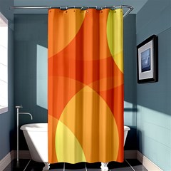 Abstract Orange Yellow Red Color Shower Curtain 36  X 72  (stall)  by Nexatart