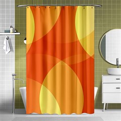 Abstract Orange Yellow Red Color Shower Curtain 48  X 72  (small)  by Nexatart