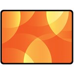 Abstract Orange Yellow Red Color Double Sided Fleece Blanket (Large)  80 x60  Blanket Back