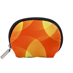 Abstract Orange Yellow Red Color Accessory Pouches (small)  by Nexatart