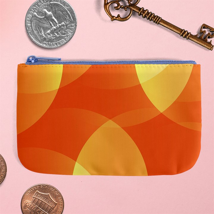 Abstract Orange Yellow Red Color Large Coin Purse