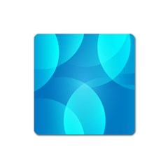 Abstract Blue Wallpaper Wave Square Magnet by Nexatart