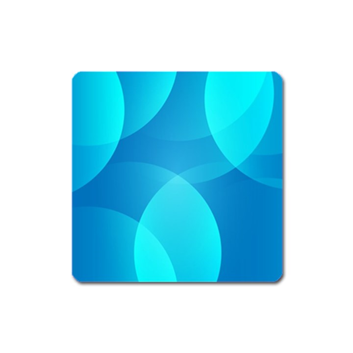 Abstract Blue Wallpaper Wave Square Magnet