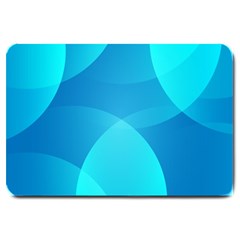 Abstract Blue Wallpaper Wave Large Doormat  by Nexatart