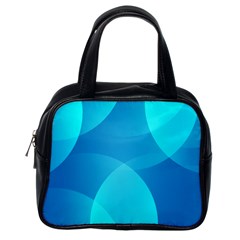 Abstract Blue Wallpaper Wave Classic Handbags (one Side) by Nexatart