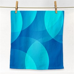 Abstract Blue Wallpaper Wave Face Towel by Nexatart