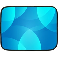 Abstract Blue Wallpaper Wave Double Sided Fleece Blanket (mini)  by Nexatart