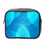 Abstract Blue Wallpaper Wave Mini Toiletries Bag 2-Side Front