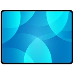 Abstract Blue Wallpaper Wave Double Sided Fleece Blanket (large)  by Nexatart