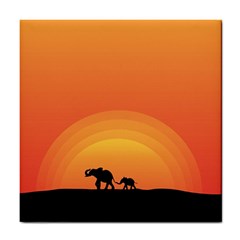 Elephant Baby Elephant Wildlife Tile Coasters by Nexatart