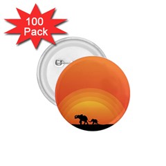 Elephant Baby Elephant Wildlife 1 75  Buttons (100 Pack) 