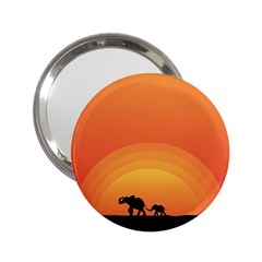 Elephant Baby Elephant Wildlife 2 25  Handbag Mirrors by Nexatart