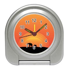 Elephant Baby Elephant Wildlife Travel Alarm Clocks