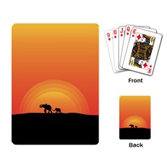 Elephant Baby Elephant Wildlife Playing Card by Nexatart