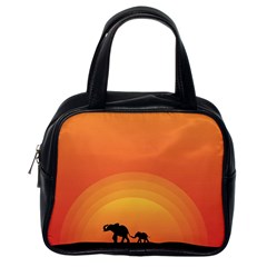 Elephant Baby Elephant Wildlife Classic Handbags (One Side)