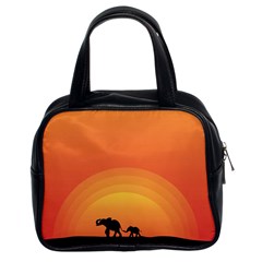 Elephant Baby Elephant Wildlife Classic Handbags (2 Sides) by Nexatart