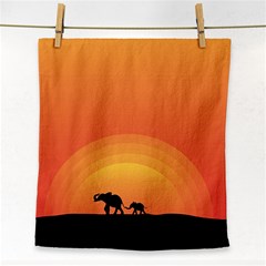 Elephant Baby Elephant Wildlife Face Towel