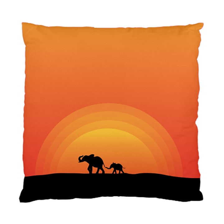 Elephant Baby Elephant Wildlife Standard Cushion Case (Two Sides)