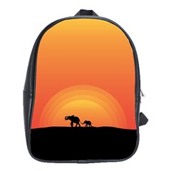 Elephant Baby Elephant Wildlife School Bags(Large) 